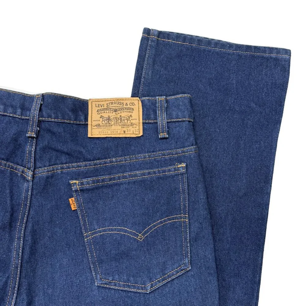 Vintage Levis Jeans Orange Tab Mens 38 x 32 Blue 20516‎ 0914 USA Made Denim